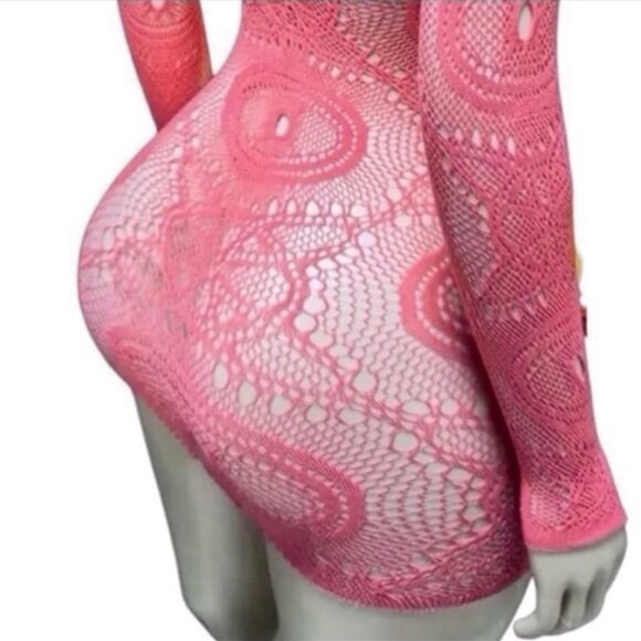 fishnet lace mesh bodycon mini - Picture 6 of 6